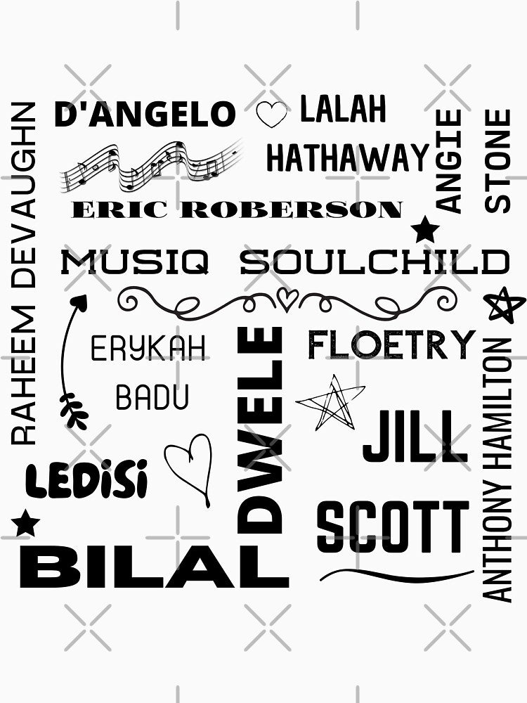 90s Neo Soul Iconic Music Artists Design Shirt