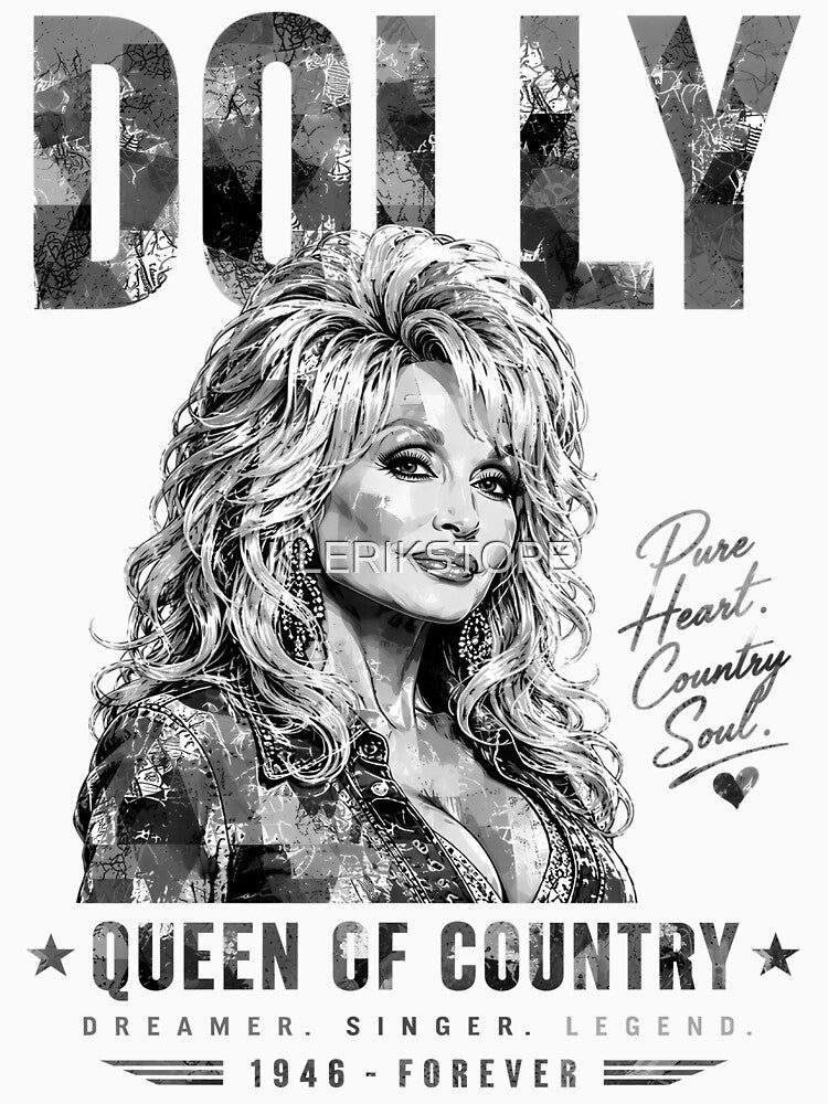 Dolly Queen Of Country Black&White Edition Shirt