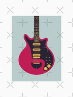 Glam Rock 70s Electric Guitar - Slate Shirt