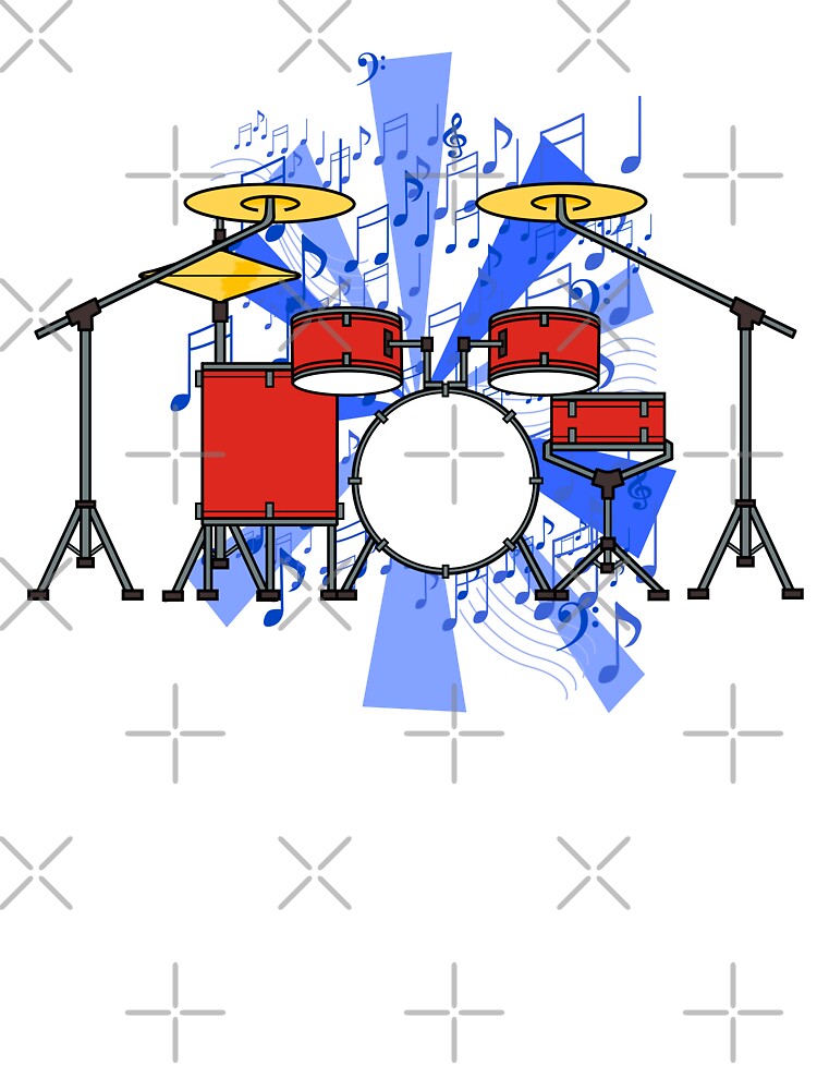 Drum Set And Music Shirt
