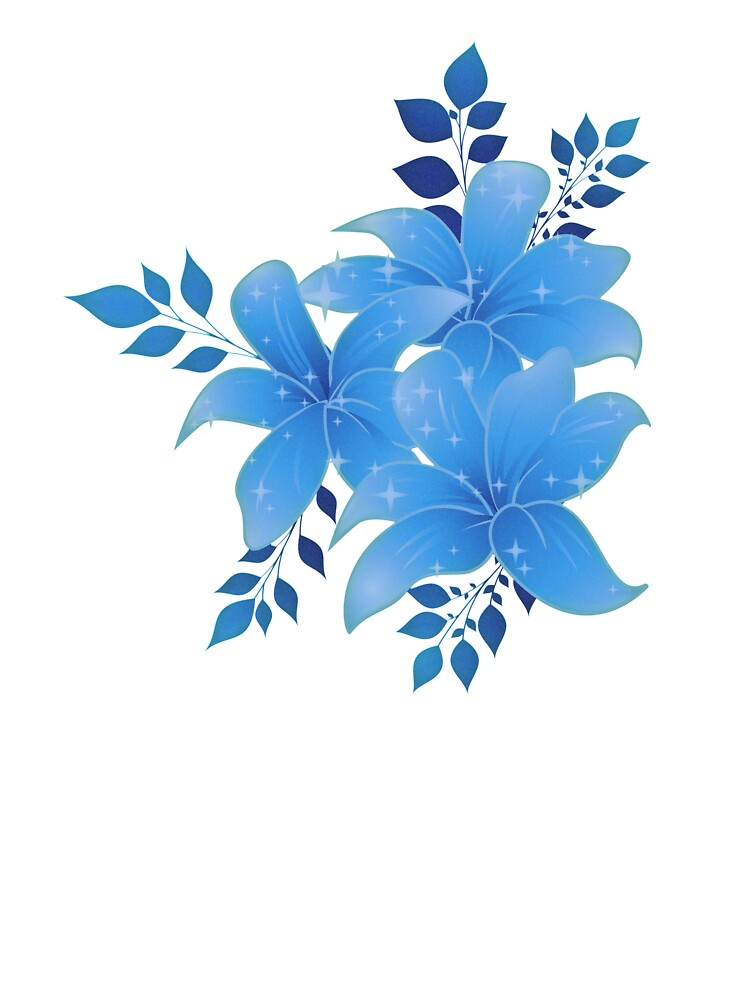 Blue Colour Flowers For You Shirt