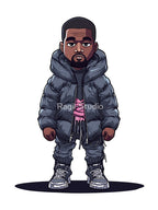 Kanye West As Cartoon Shirt
