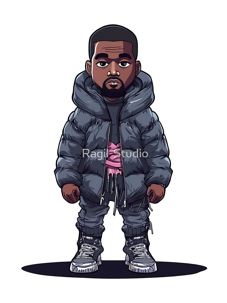 Kanye West As Cartoon Shirt
