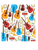 Musical Instruments Pattern Background Shirt