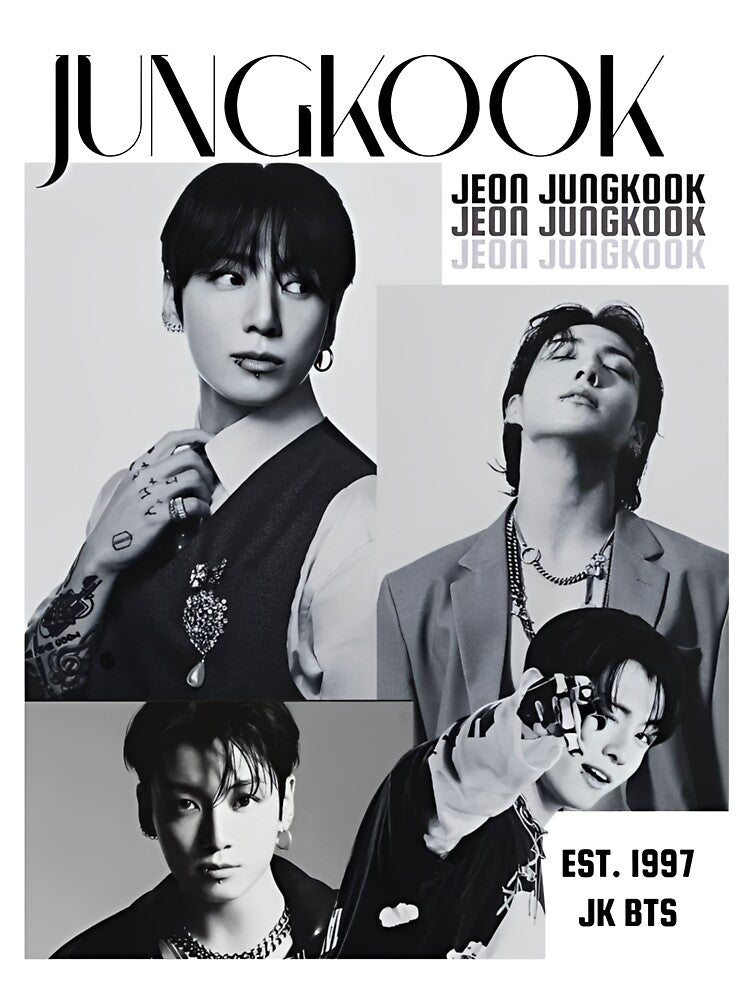 Jungkook Vintage Magazine Aesthetics Collage Kpop Fan Merchandise Shirt