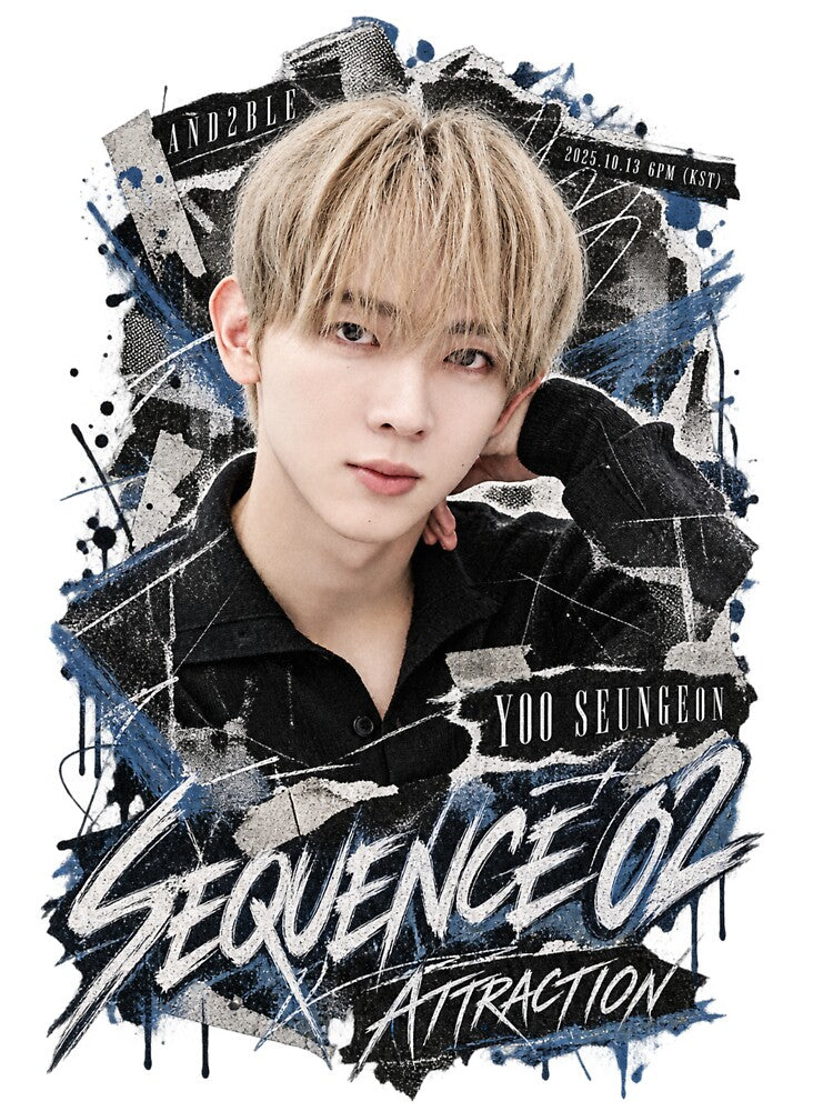 Yoo Seungeon Blue Xerox Collage AND2BLE Fan Art Shirt