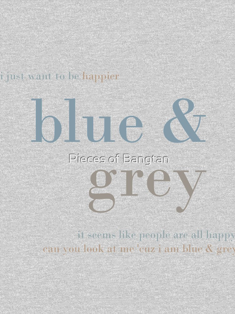 BTS Blue & Grey Lyrics Shirt