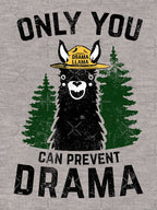 The Original Only You Can Prevent Drama Llama GRUNGED Shirt