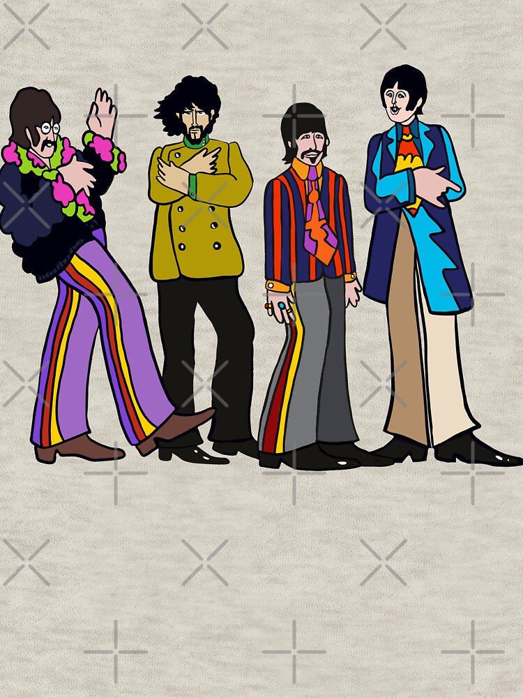 Magical Mystery Sixties Yellow Submarine Cartoon Pop Art Characters Shirt