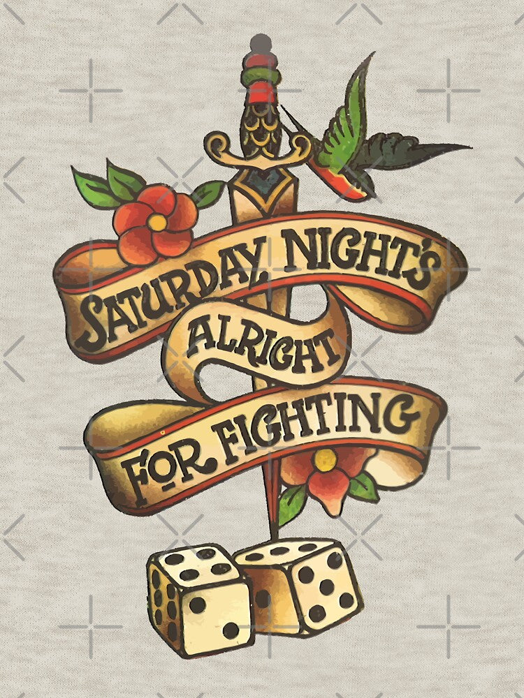 Saturday Night's Alright For Fighting - Song Logo Shirt