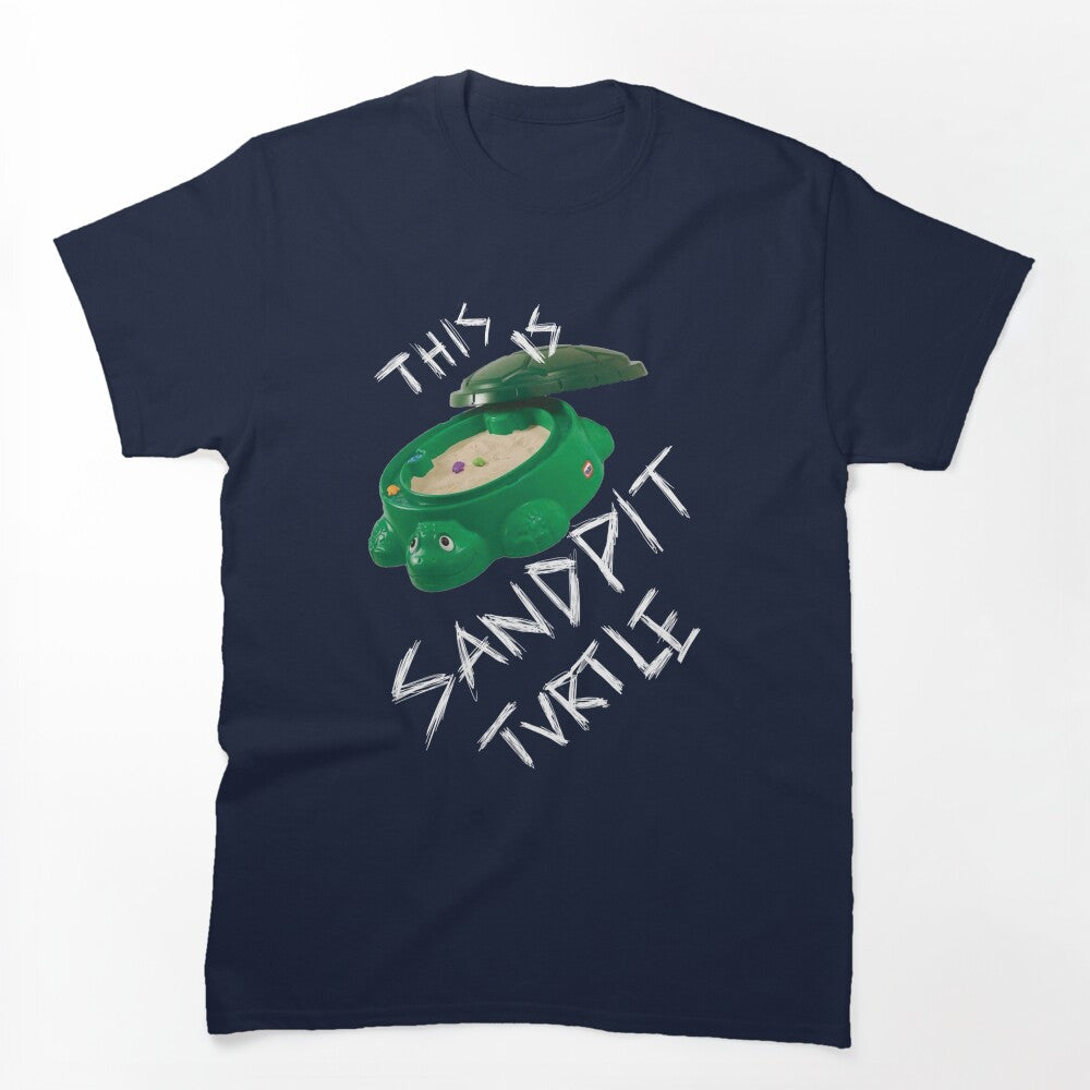 This Is Sandpit Turtle - Bmth Meme - White On Black Shirt