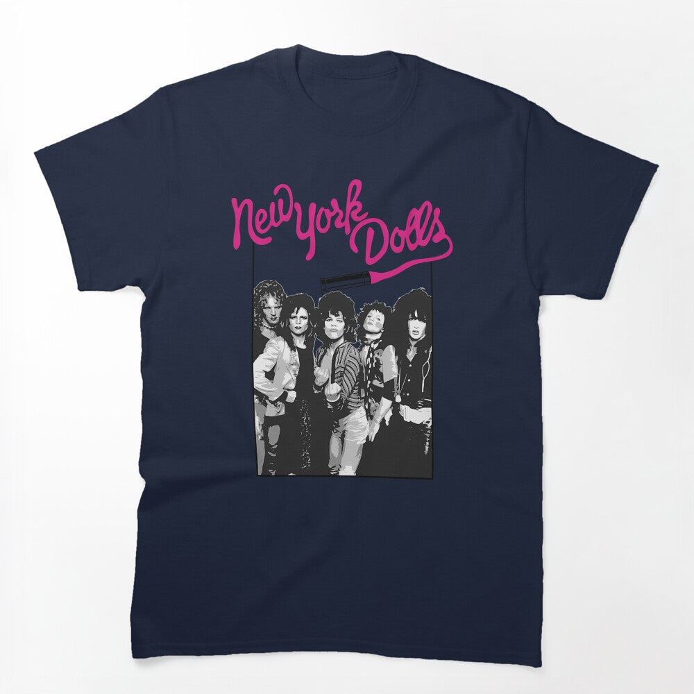 Portrait Under Hot Pink Script Shirt
