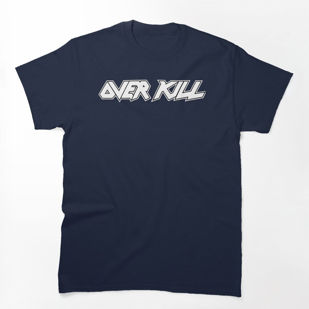 Overkill Thrash Metal White Outline Band Shirt