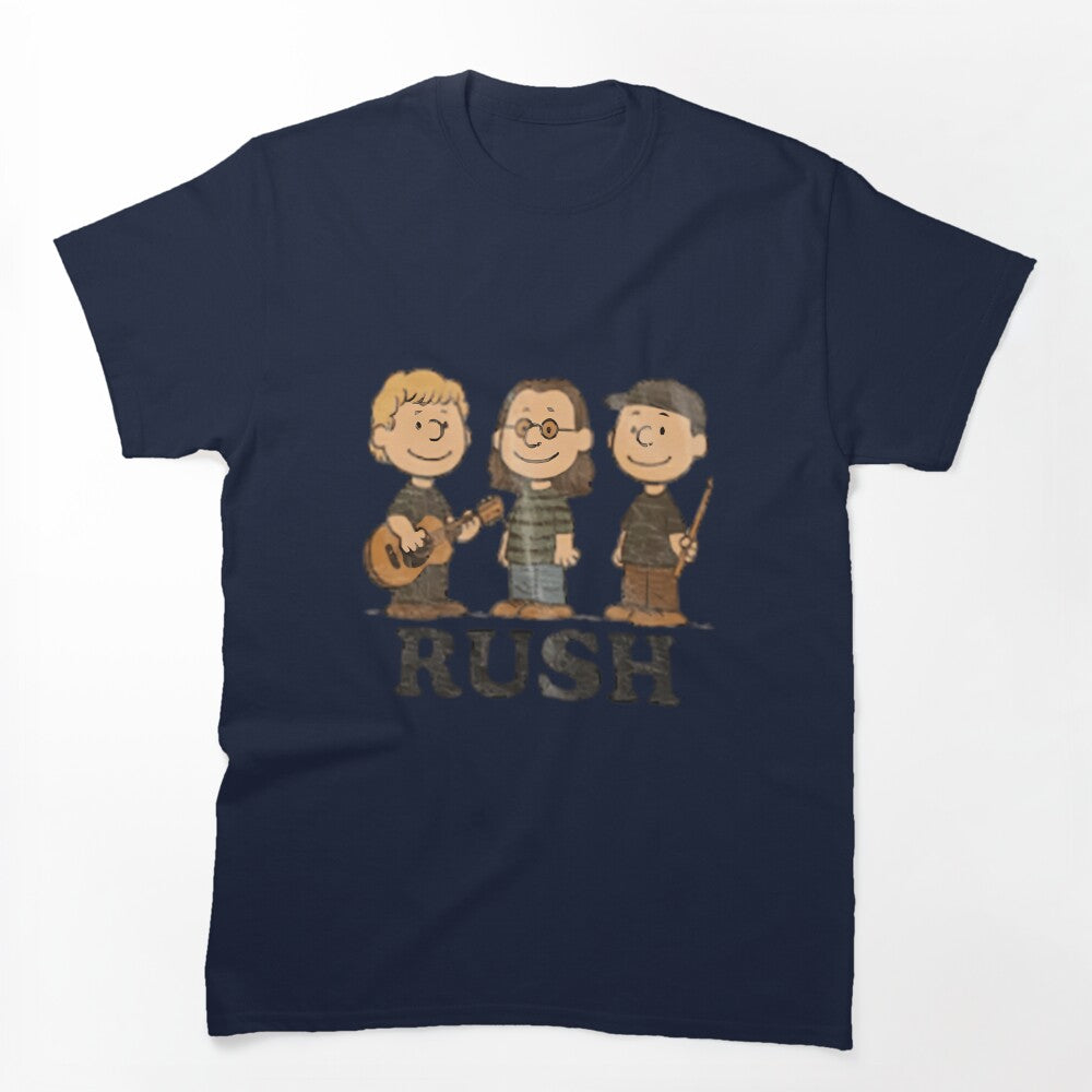 Rush Band Peanuts Style Baby Vintage Rock Band Cartoon Rush Fan Girl Shirt