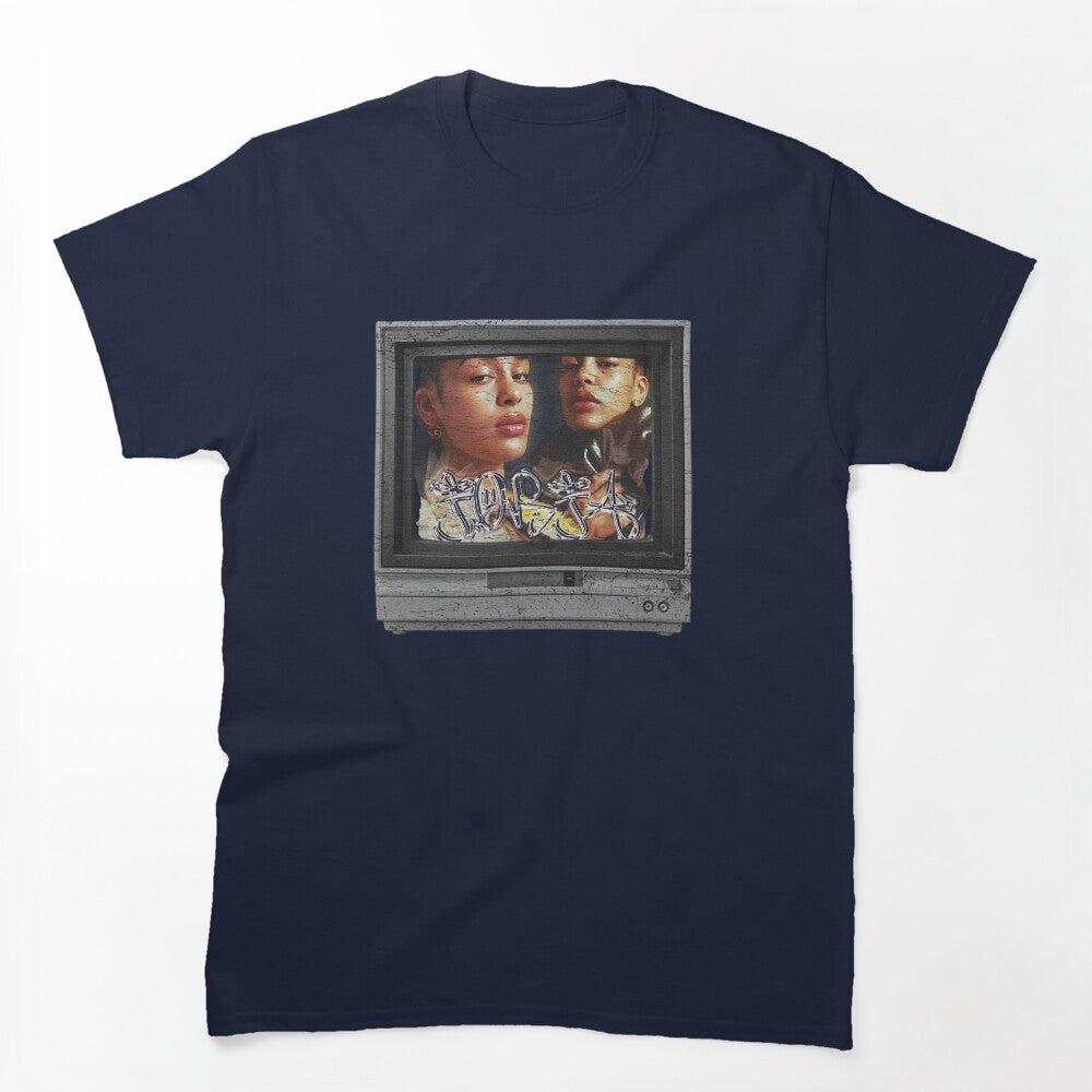 Vintage Singer Face In Television Shirt