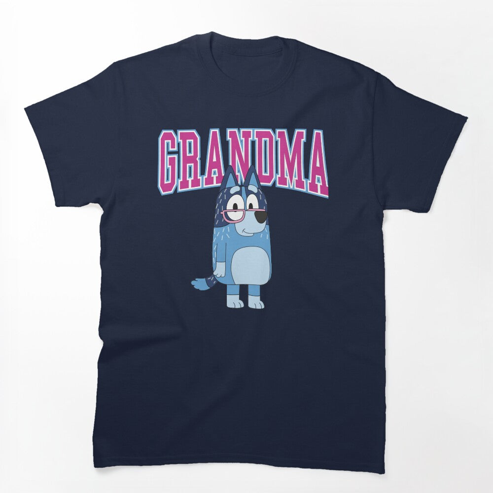 Grandma Blue Dog Cartoon Shirt