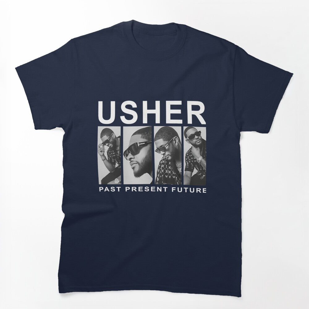 Usher Past Present Future Retro R&B Music Fan Shirt