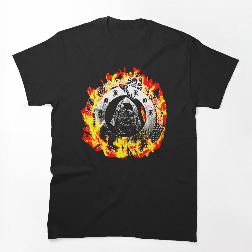 Iron Texture With Fire Industrial Rap Shirt