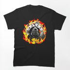Iron Texture With Fire Industrial Rap Shirt
