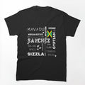 Reggae Artist White Text Design Shirt