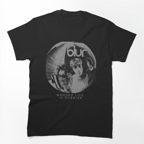 Blur Monochrome Britpop Alternative Rock Portrait Design Shirt