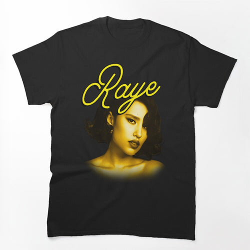 Gold Skin Pop Singer With Latin Typography Shirt