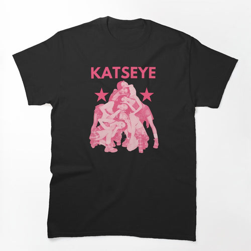 KATSEYE Pink Star Photo Stack Graphic Shirt