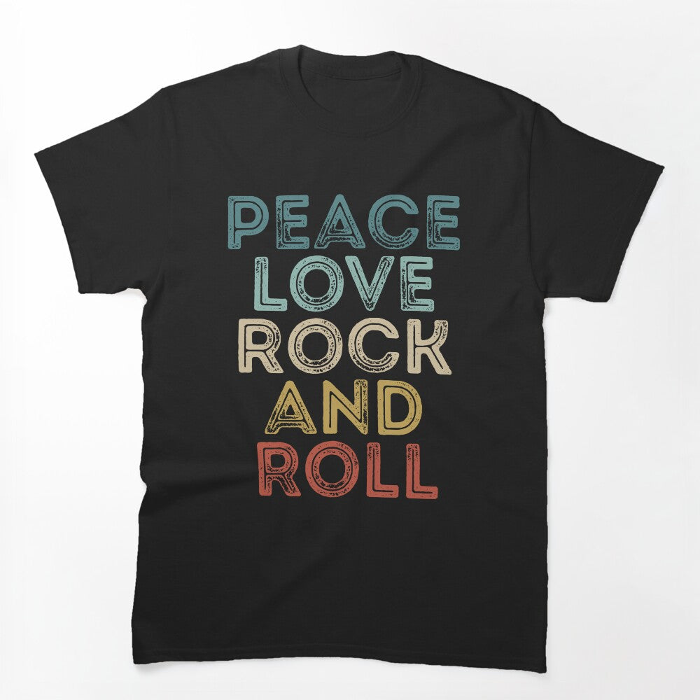 Peace Love Rock And Roll RocknRoll Music Shirt
