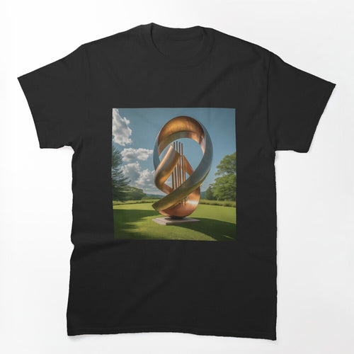 Monumental Metal Woman Sculpture Shirt