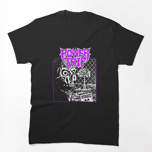 Typography Purpel Silhouette Thrash Metal Band Shirt