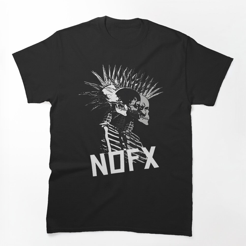 Skull Punk Rock Graphic Design With Edgy Attitude Shirt