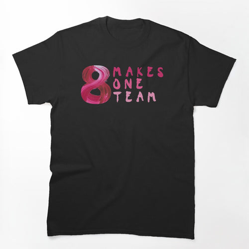 8 MAKES 1 TEAM Eight Makes One Team Ateez Pink Shirt