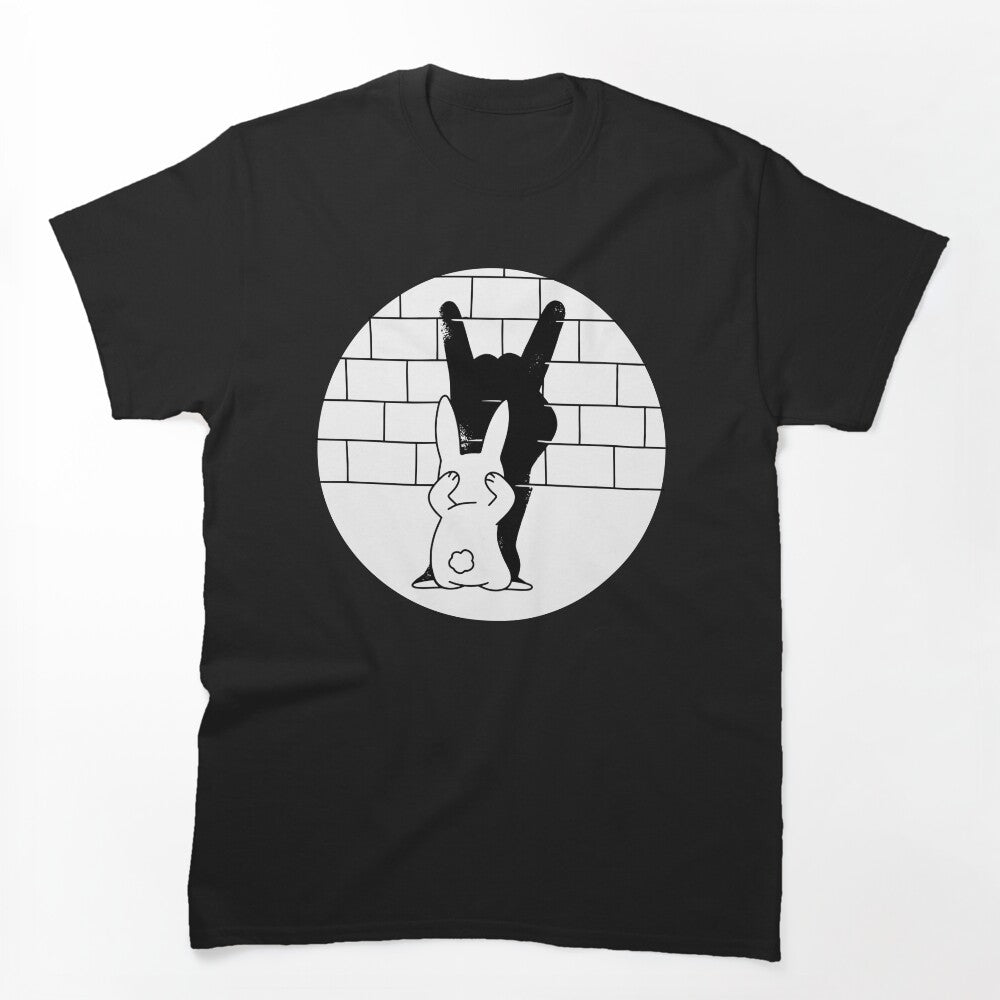 Funny Rabbit Rock And Roll Hand Shadow Shirt