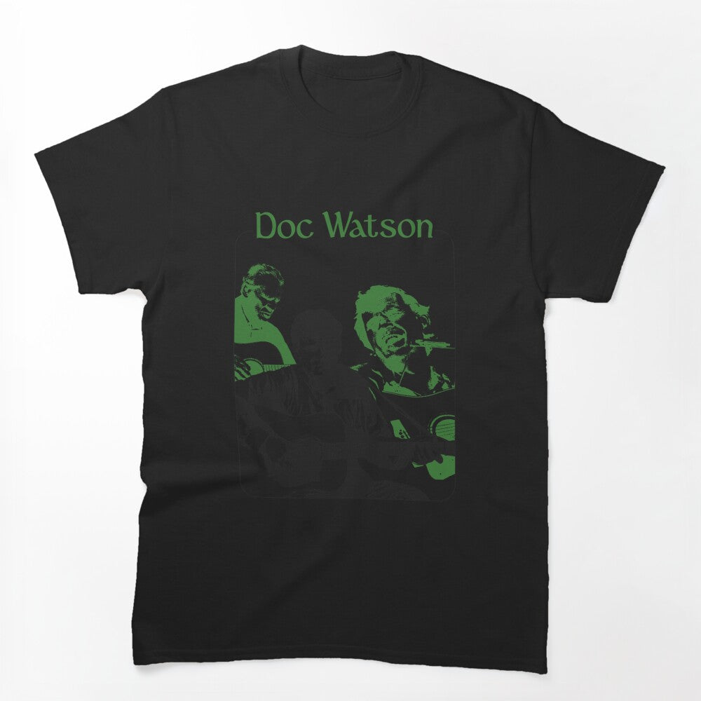 Doc Watson Folk Bluegrass Vintage Portrait Graphic Design Shirt