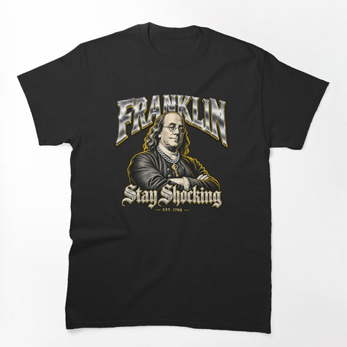 Ben Franklin Stay Shocking 90s Rap Bootleg Shirt