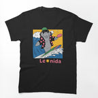 Leonida Surfing Shark Hawaiian Beach Retro Shirt