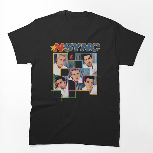 Colorful Framed Style Pop Band Shirt