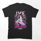 Yujin IVE Looks Can Kill Pink City Graphic Shirt