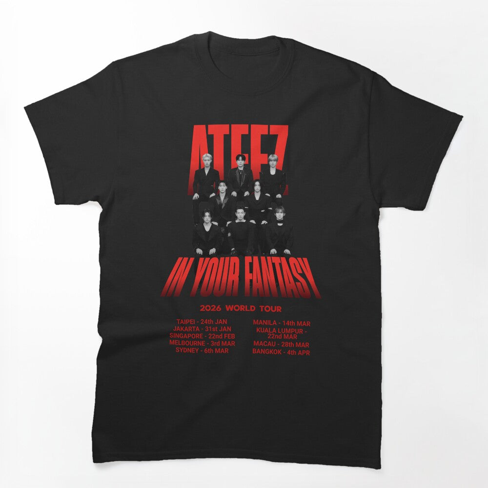 ATEEZ In Your Fantasy 2026 World Tour Shirt