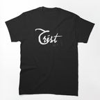 TRIST Distressed Black Metal Logo Text Shirt