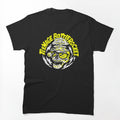 Yellow Typography Skull Silhouette Head Shirt