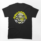 Yellow Typography Skull Silhouette Head Shirt