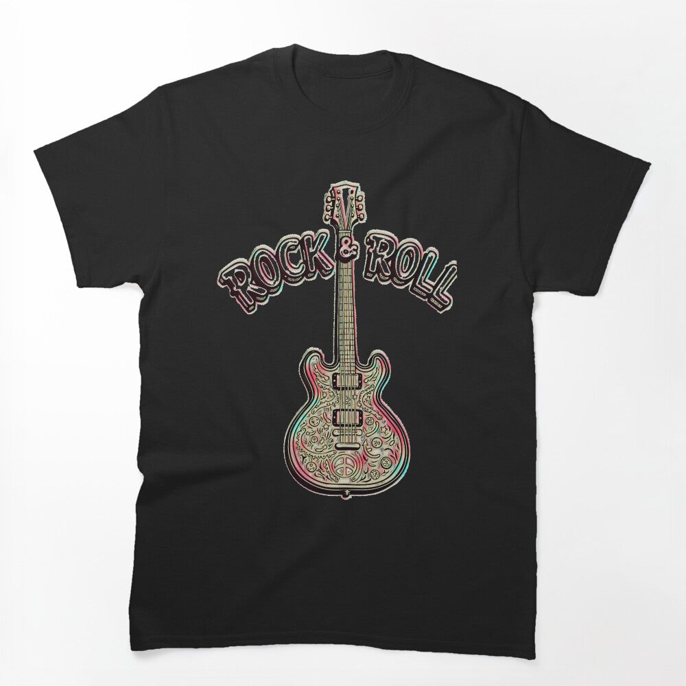 Rock & Roll Guitar Peace Symbol Shirt