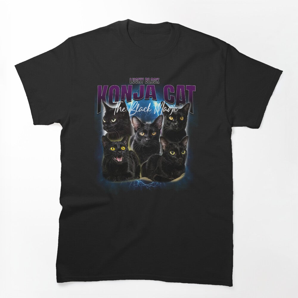 90s Bootleg Konja Thai Black Cat Mystic Retro Shirt