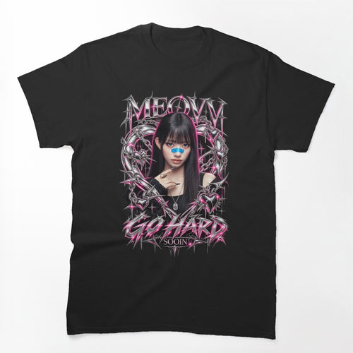 Cyberpunk Sooin MEOVV Go Hard Era Kpop Fan Art Shirt