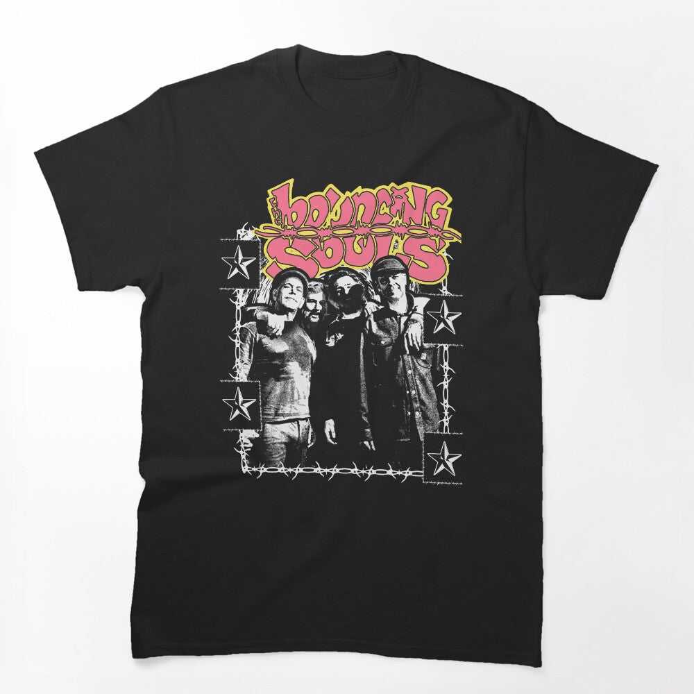 Grunge Style Pink And Yellow Melodic Shirt