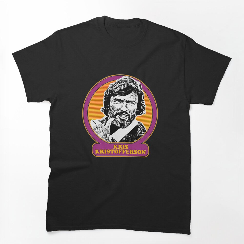 Kris Kristofferson Retro Country Portrait Design Shirt