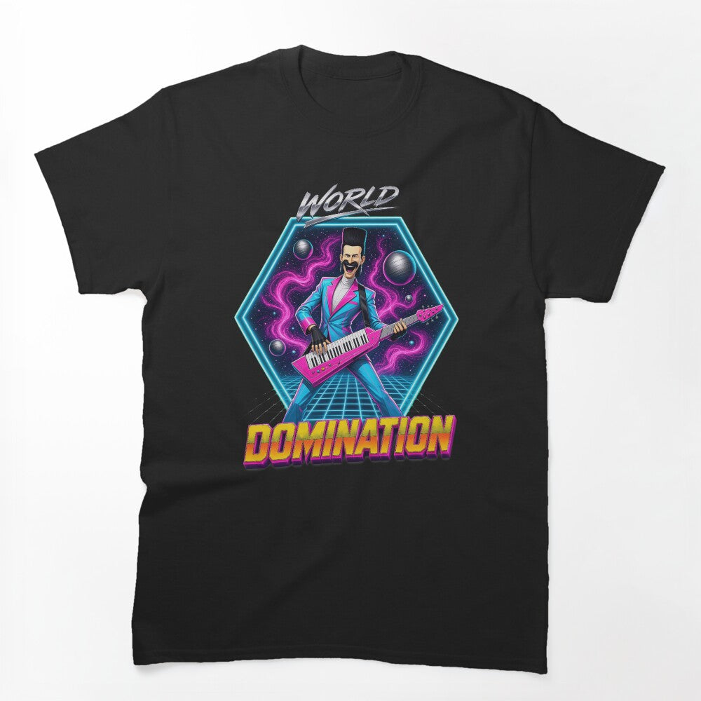 Cyber Heavy Metal Guitarist Neon Shredder Shirt