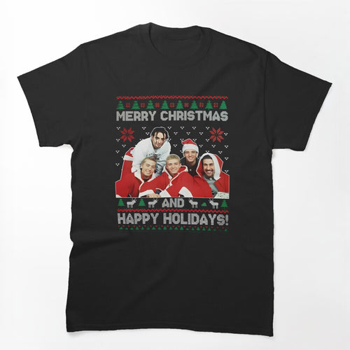Vintage NSYNC Christmas Boy Band Holiday Xmas Shirt