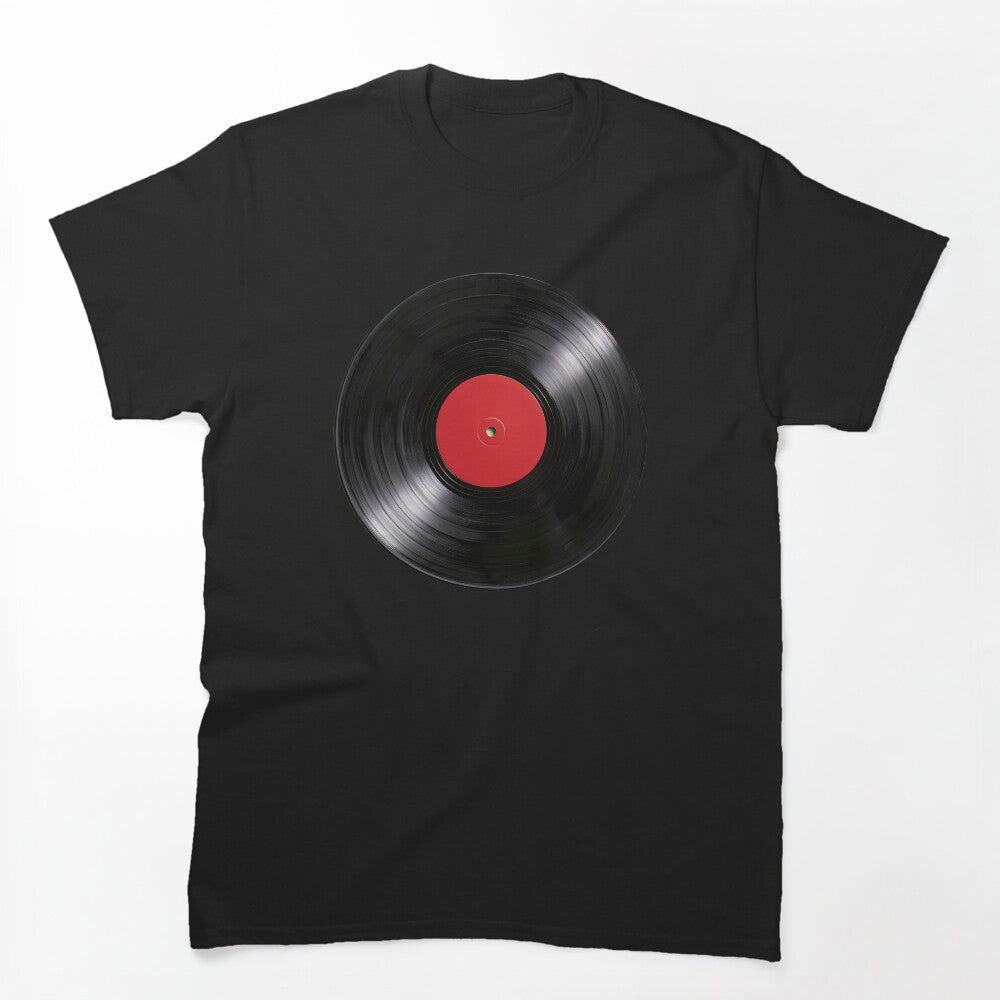 Vinyl Record Red Label Retro Music LP Design Shirt